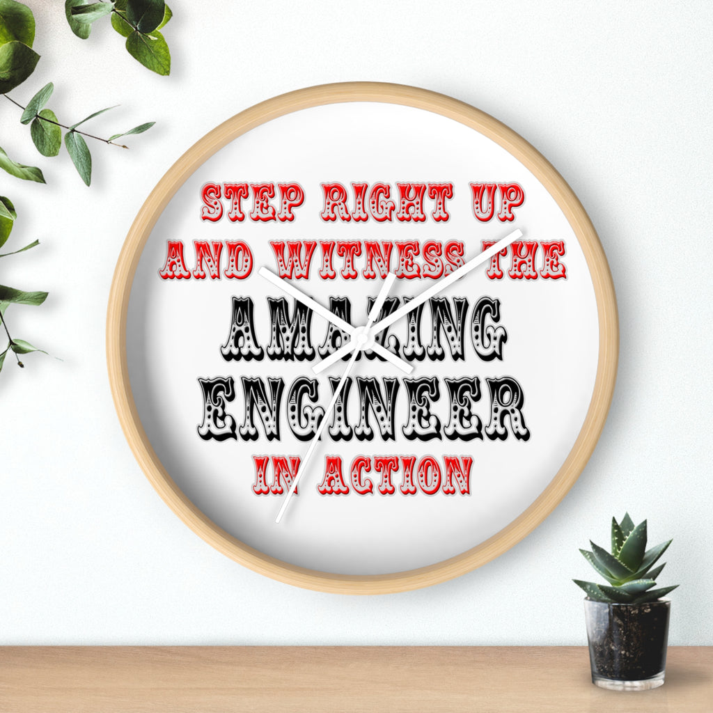 Amazing Engineer In Action - Wall Clock