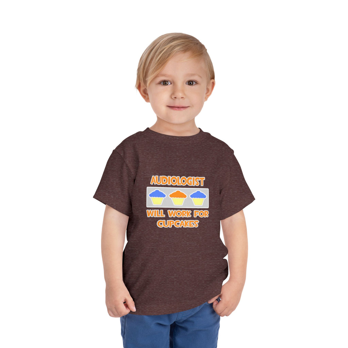 Audiologist ... Will Work For Cupcakes - Toddler Short Sleeve Tee