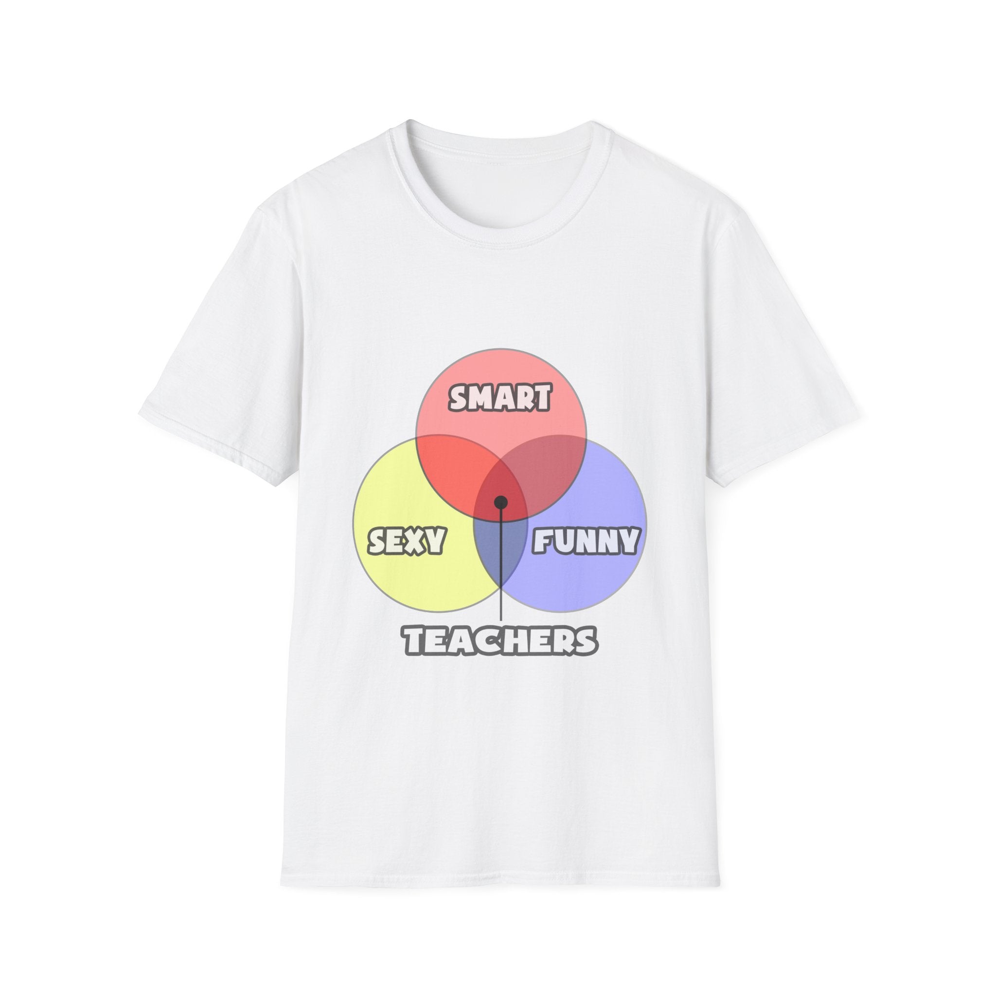 Venn Diagram .. Teachers - Unisex Softstyle T-Shirt