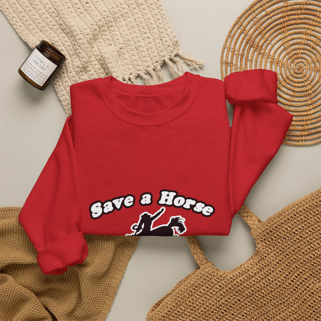 save horse ride teacher - Unisex Heavy Blend™ Crewneck Sweatshirt