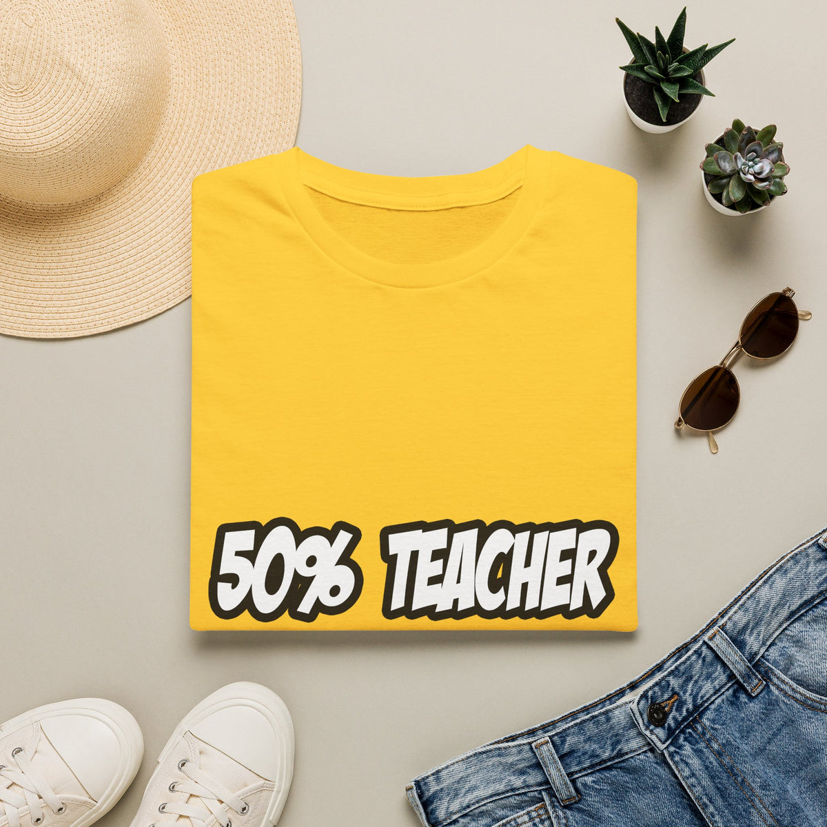 Half Teacher...Half Superhero - Unisex Softstyle T-Shirt