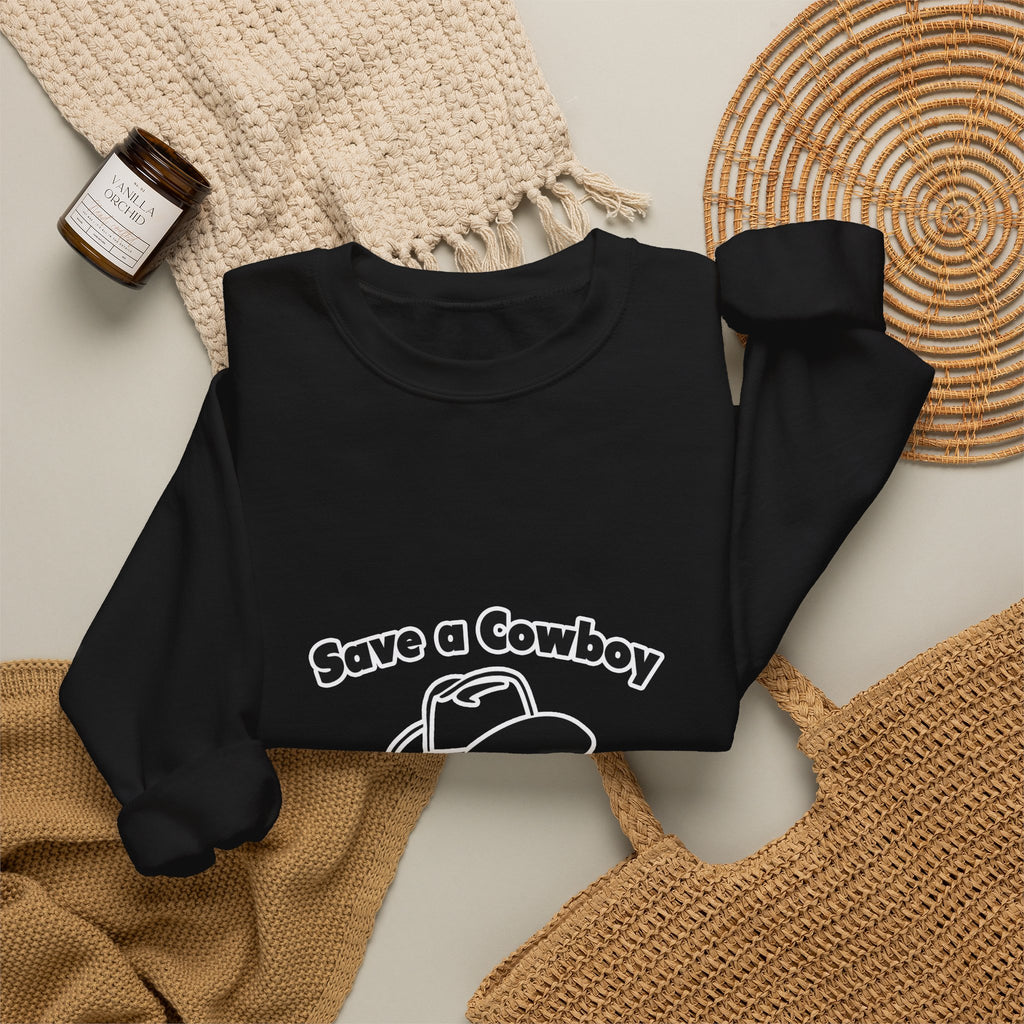 Save a Cowboy .. Ride an Engineer - Unisex Heavy Blend™ Crewneck Sweatshirt