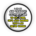 Funny Air Traffic Controller T Shirts - Wall Clock