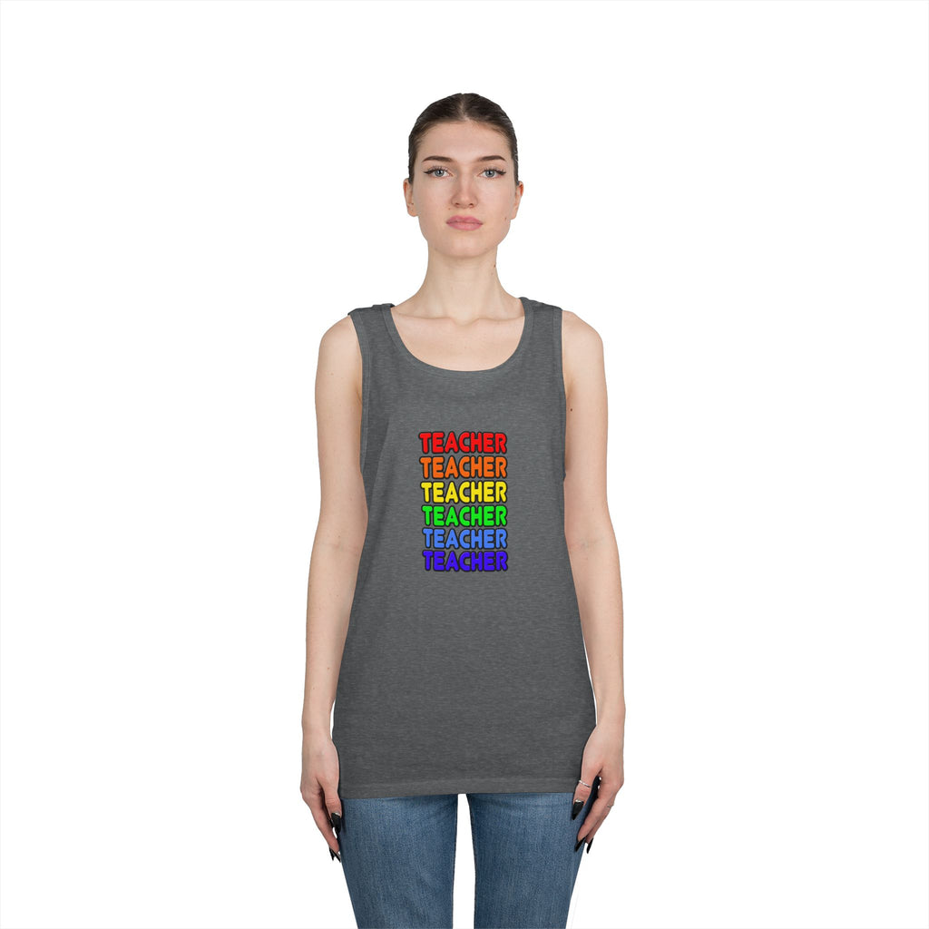 Rainbow Teacher - Unisex Heavy Cotton Tank Top