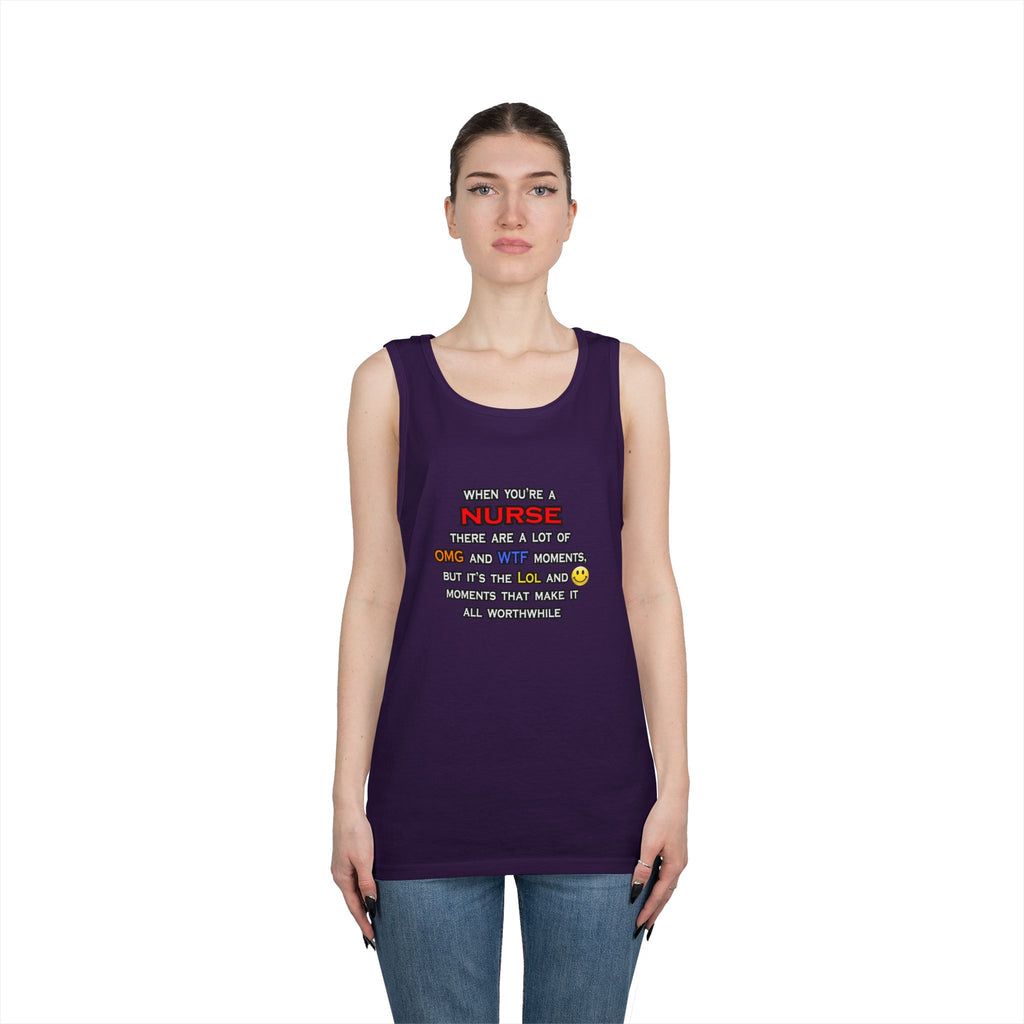Nurse ... OMG WTF LOL - Unisex Heavy Cotton Tank Top