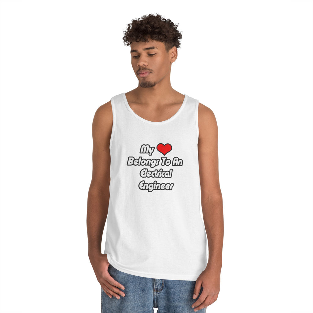 My Heart Belongs To An Electrical Engineer - Unisex Heavy Cotton Tank Top