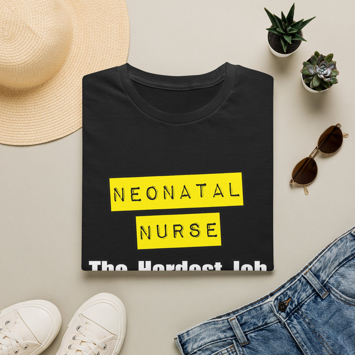 Neonatal Nurse...Hardest Job You'll Ever Love - Unisex Softstyle T-Shirt