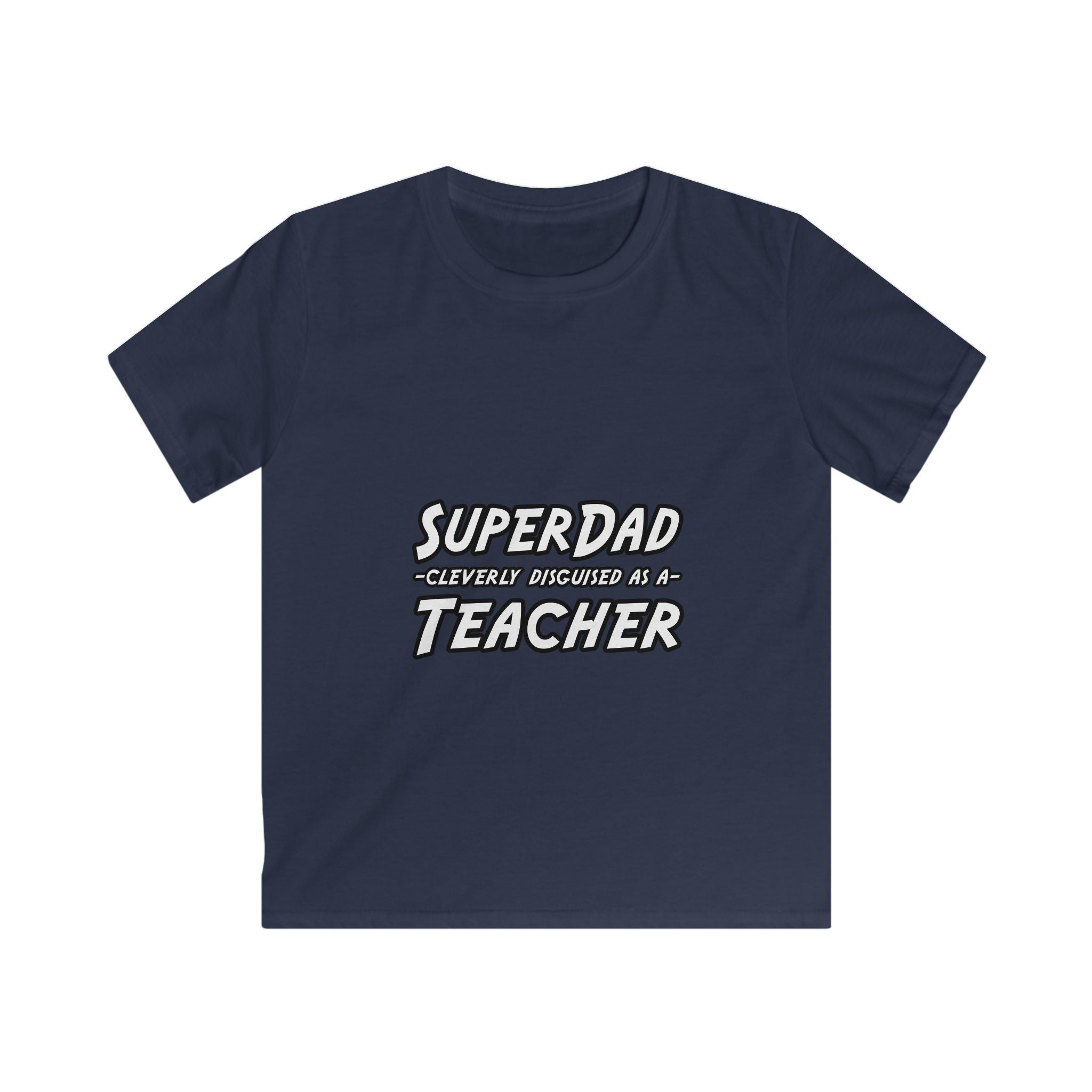 superdad dark teacher - Kids Softstyle Tee