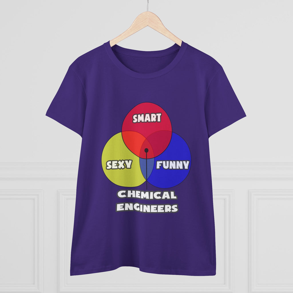 Venn Diagram .. Chemical Engineers - Women's Midweight Cotton Tee