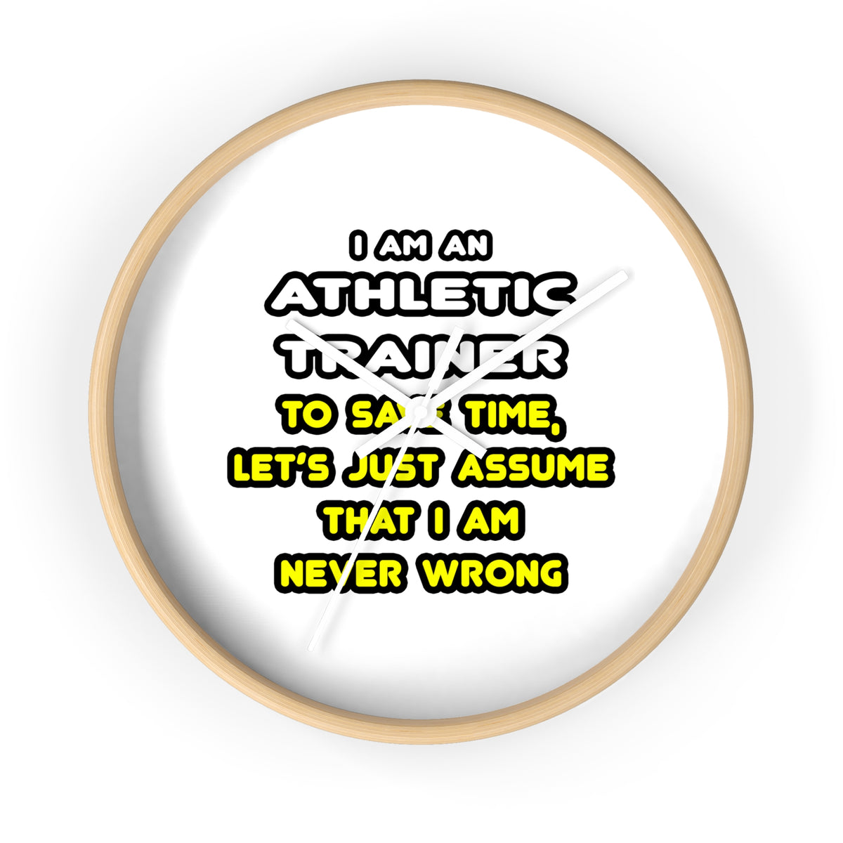 Funny Athletic Trainer T Shirts - Wall Clock