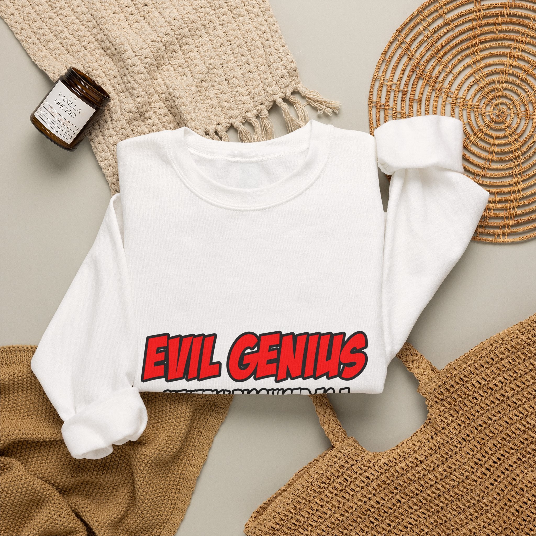 Evil Genius...Teacher - Unisex Heavy Blend™ Crewneck Sweatshirt