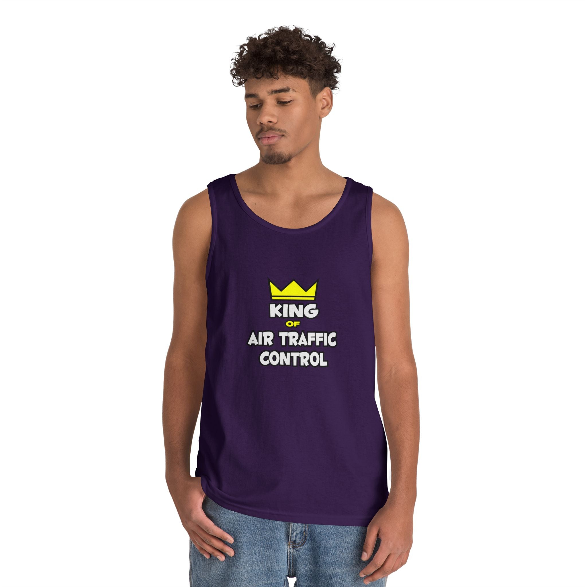 King of Air Traffic Control - Unisex Heavy Cotton Tank Top