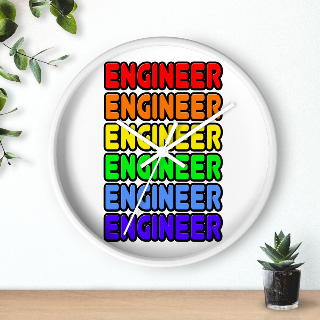 Rainbow Engineer - Wall Clock