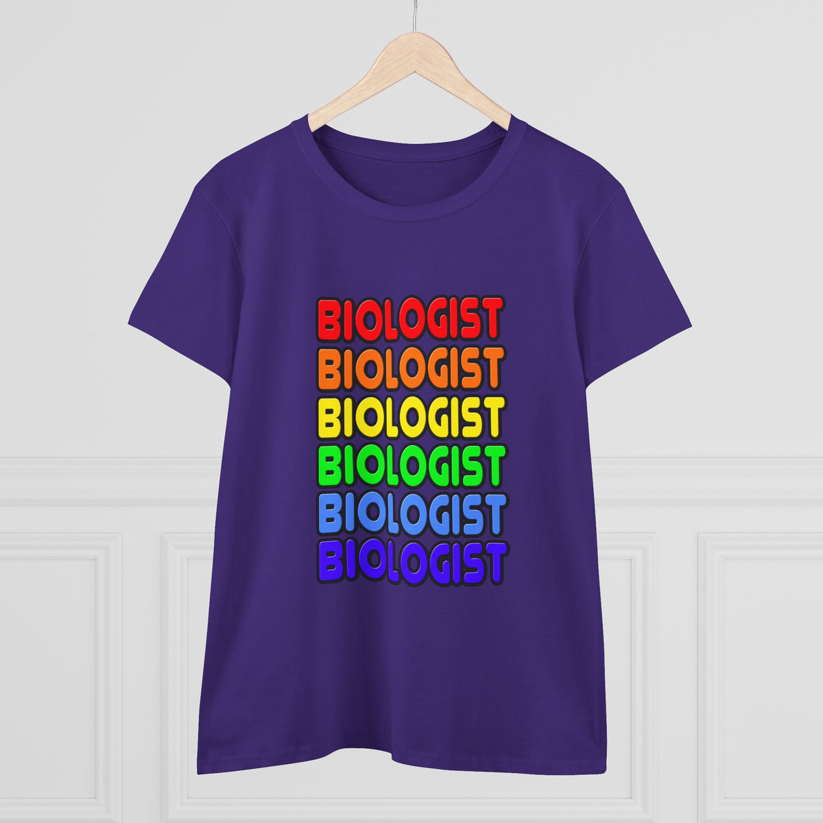 Rainbow Biologist - Women's Midweight Cotton Tee