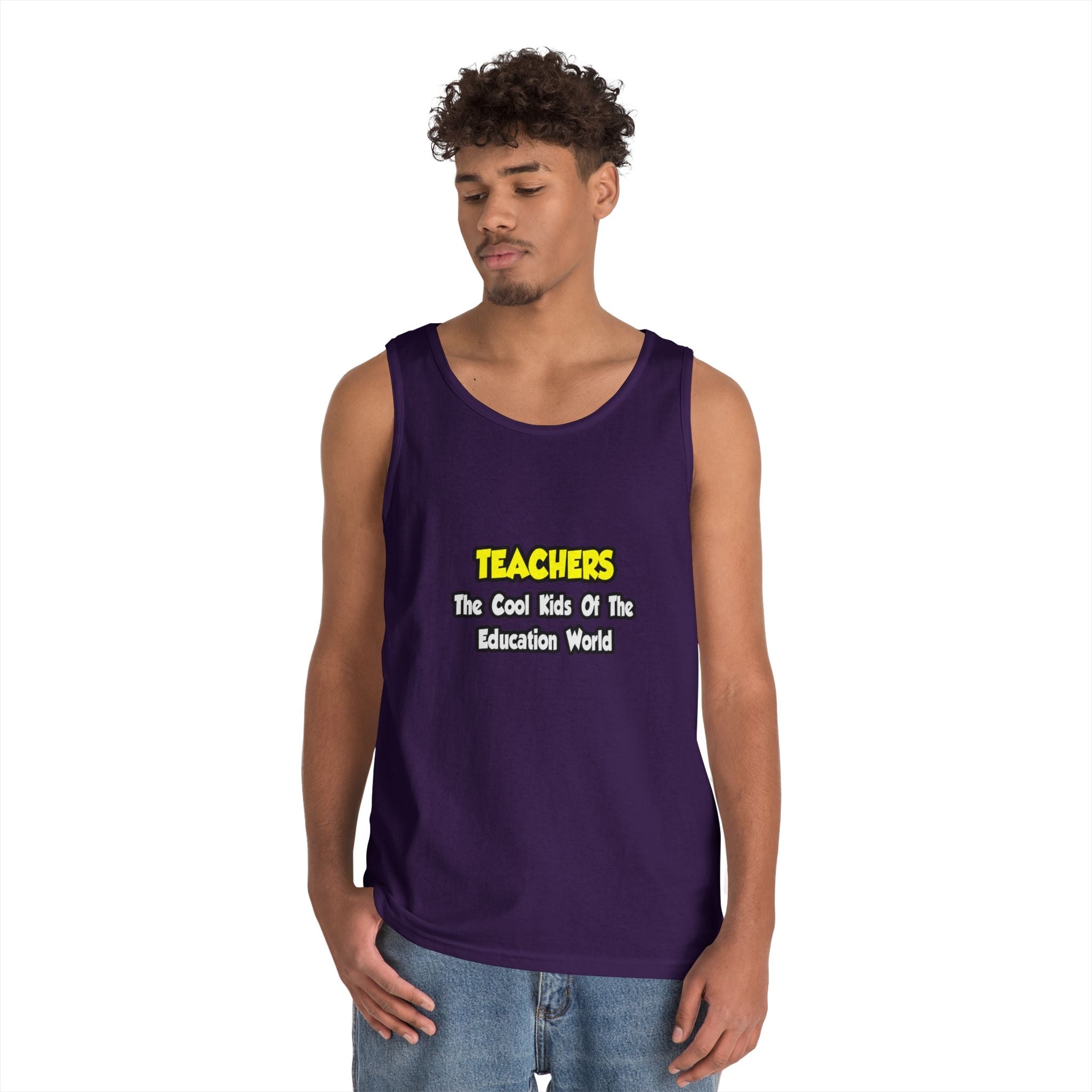 Teachers...Cool Kids of Education World - Unisex Heavy Cotton Tank Top