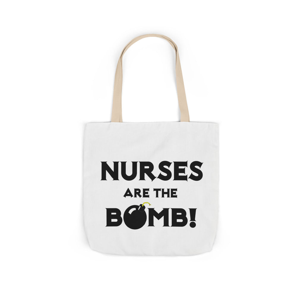 Nurses Are The Bomb! (2) - Canvas Tote Bag, 5-Color Straps