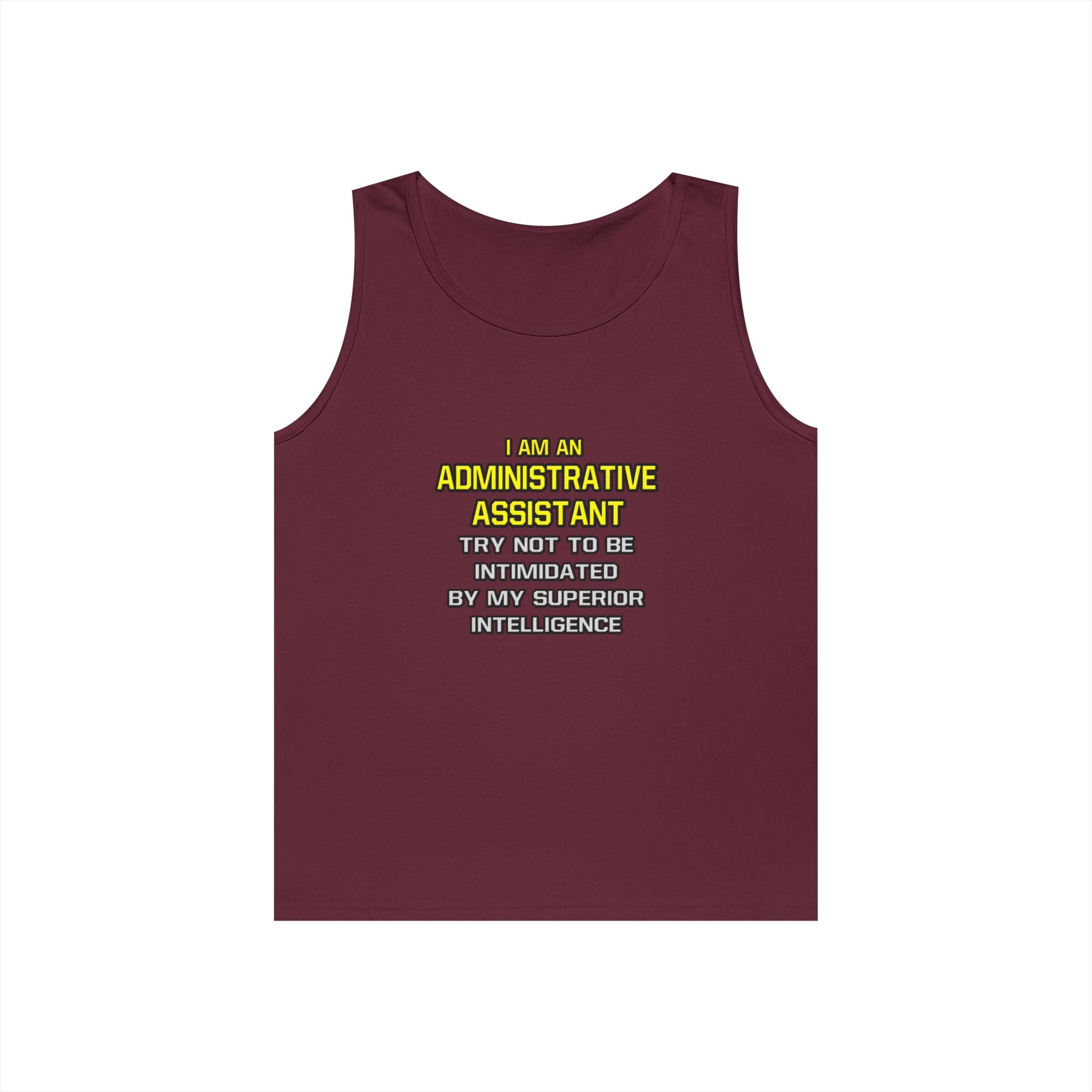 Administrative Assistant...Superior Intelligence - Unisex Heavy Cotton Tank Top