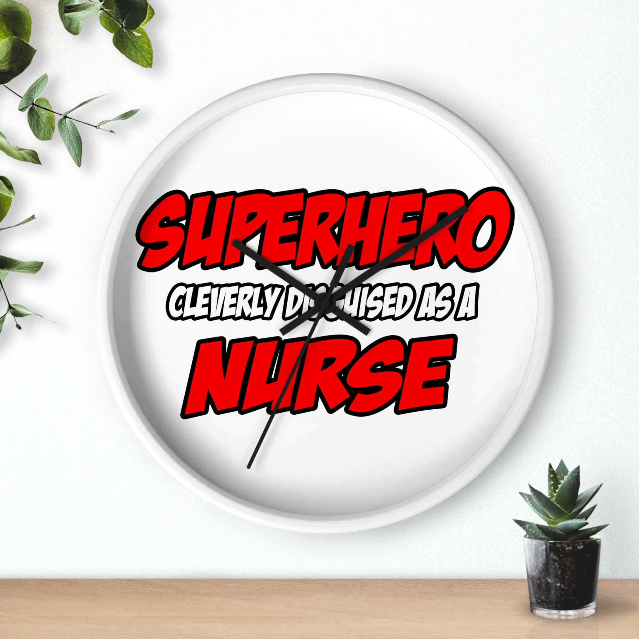 Superhero...Nurse - Wall Clock