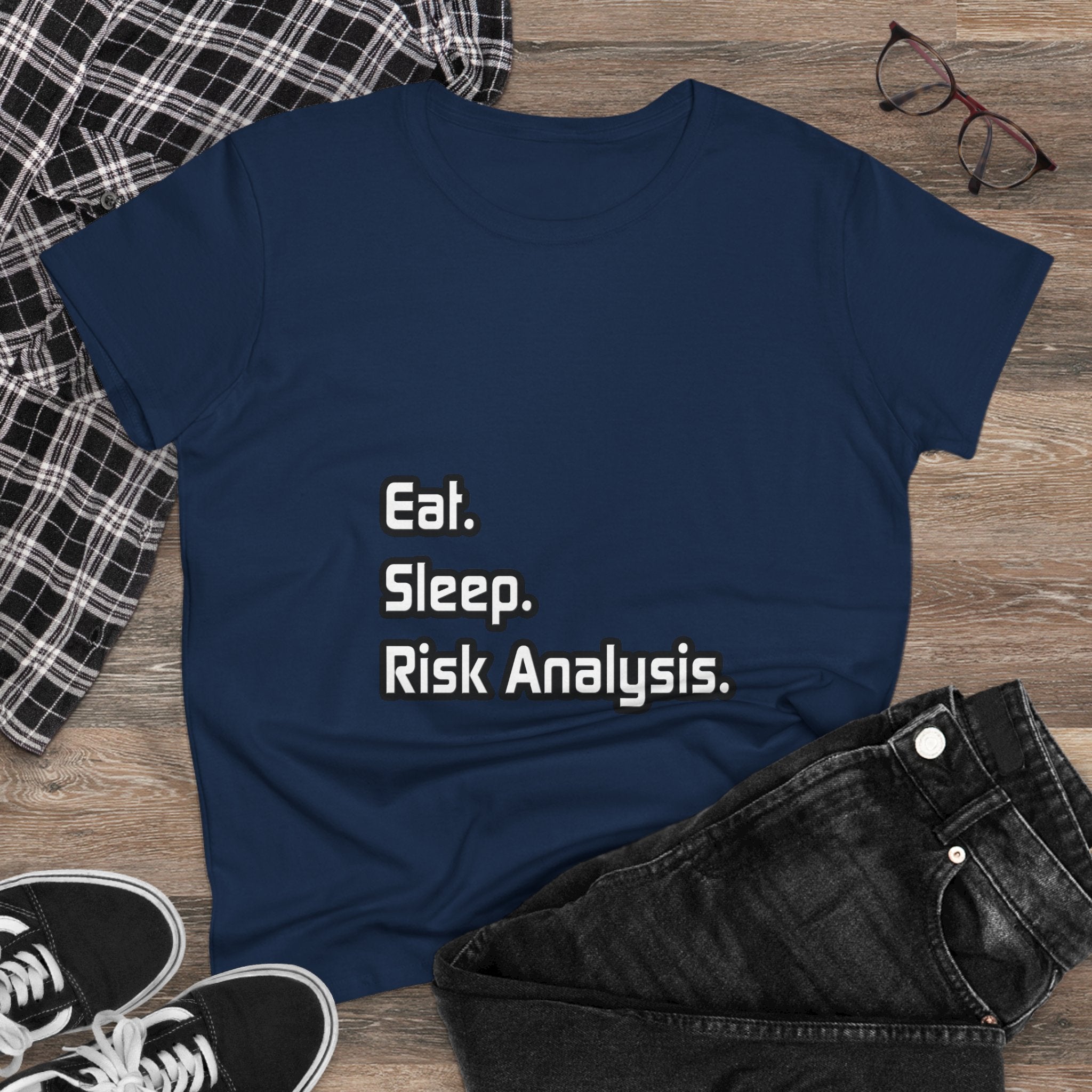 Eat. Sleep. Risk Analysis - Women's Midweight Cotton Tee