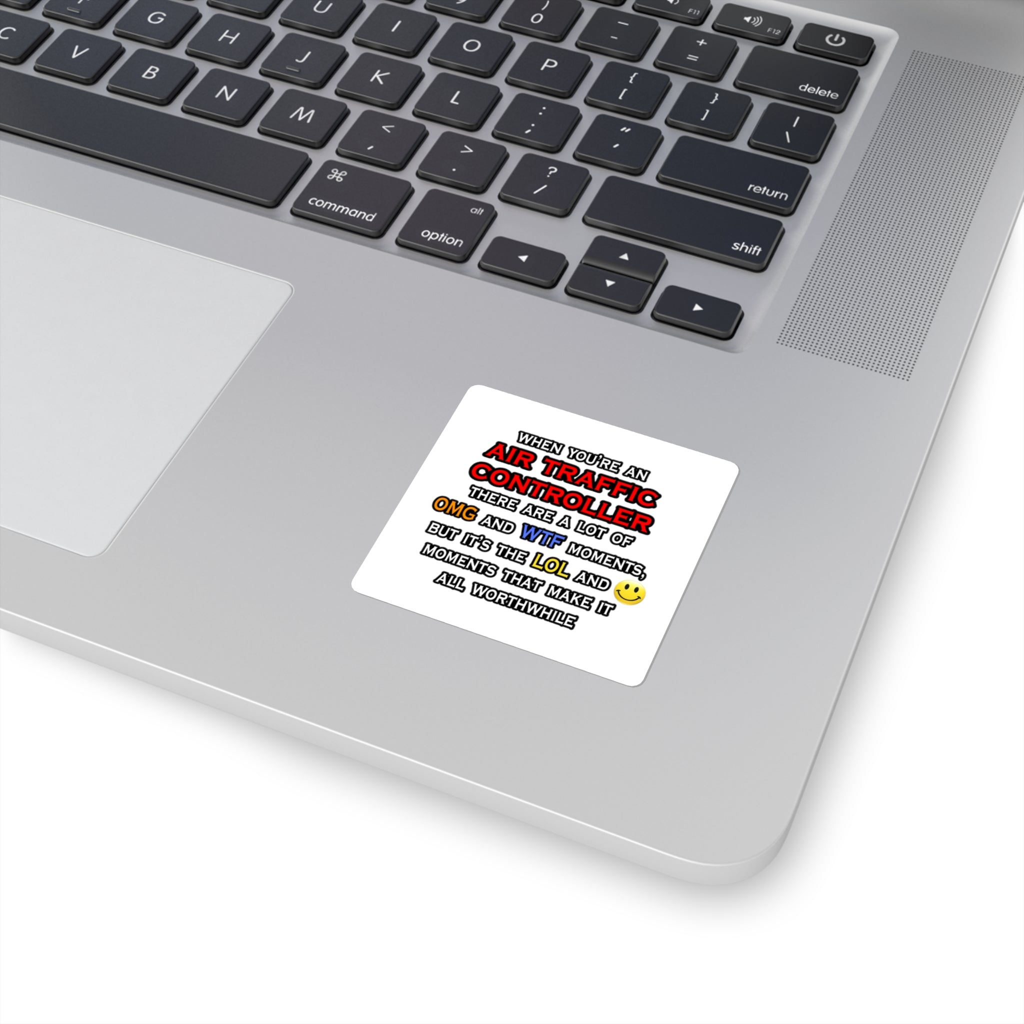 Funny Air Traffic Controller ... OMG WTF LOL - Square Stickers