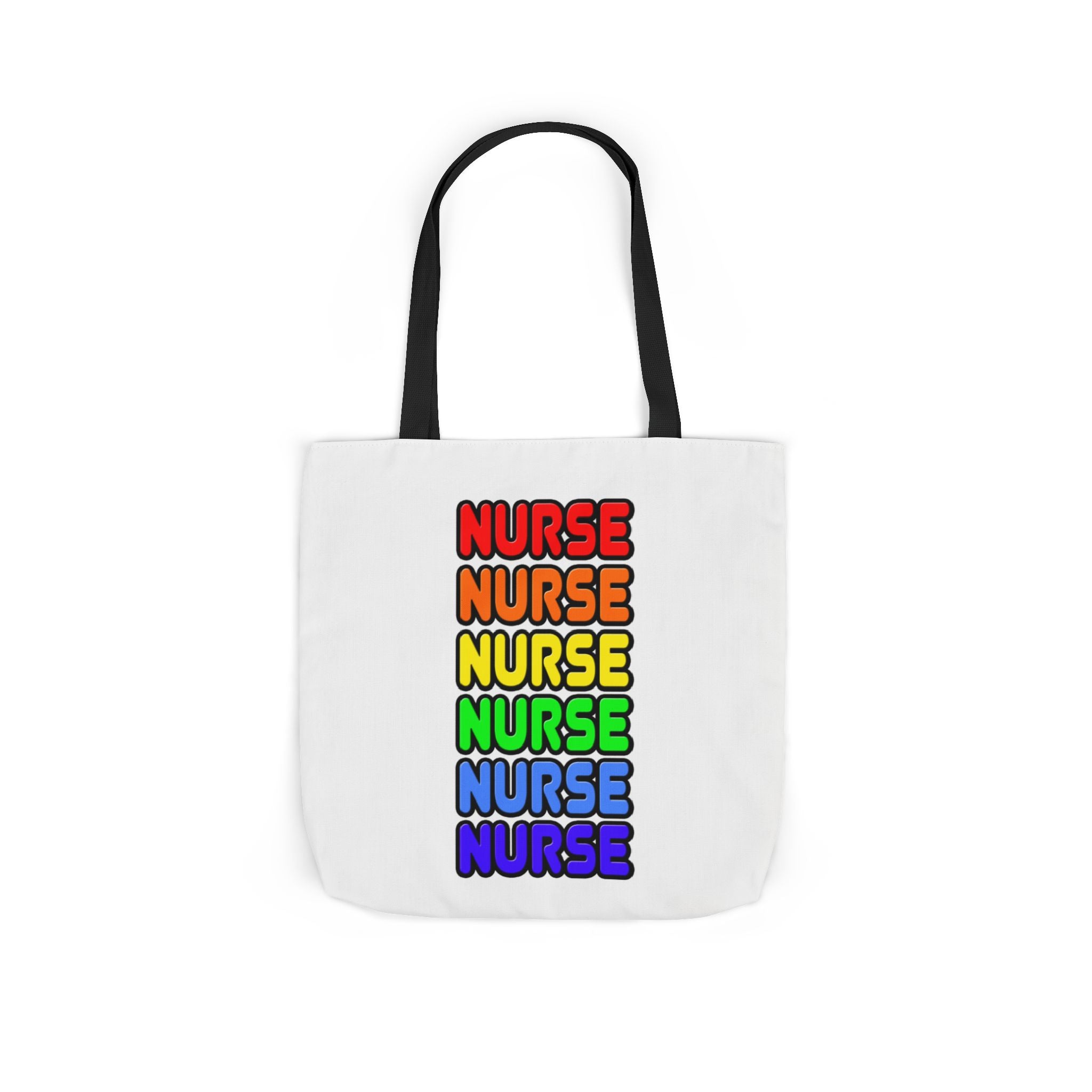 Rainbow Nurse - Canvas Tote Bag, 5-Color Straps