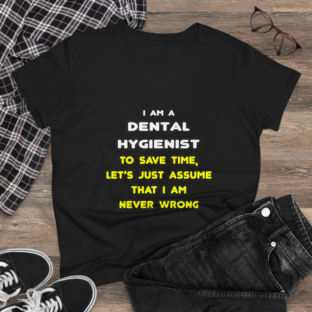 Funny Dental Hygienist T Shirts - Women's Midweight Cotton Tee