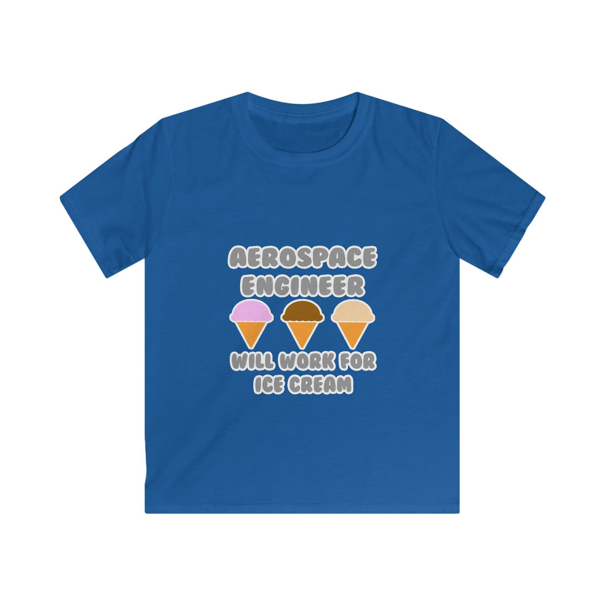 Aerospace Engineer ... Will Work For Ice Cream - Kids Softstyle Tee