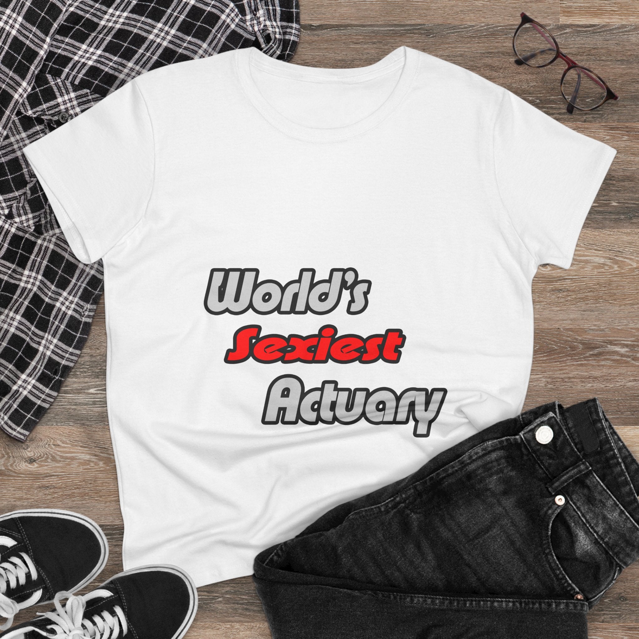 World's Sexiest Actuary - Women's Midweight Cotton Tee