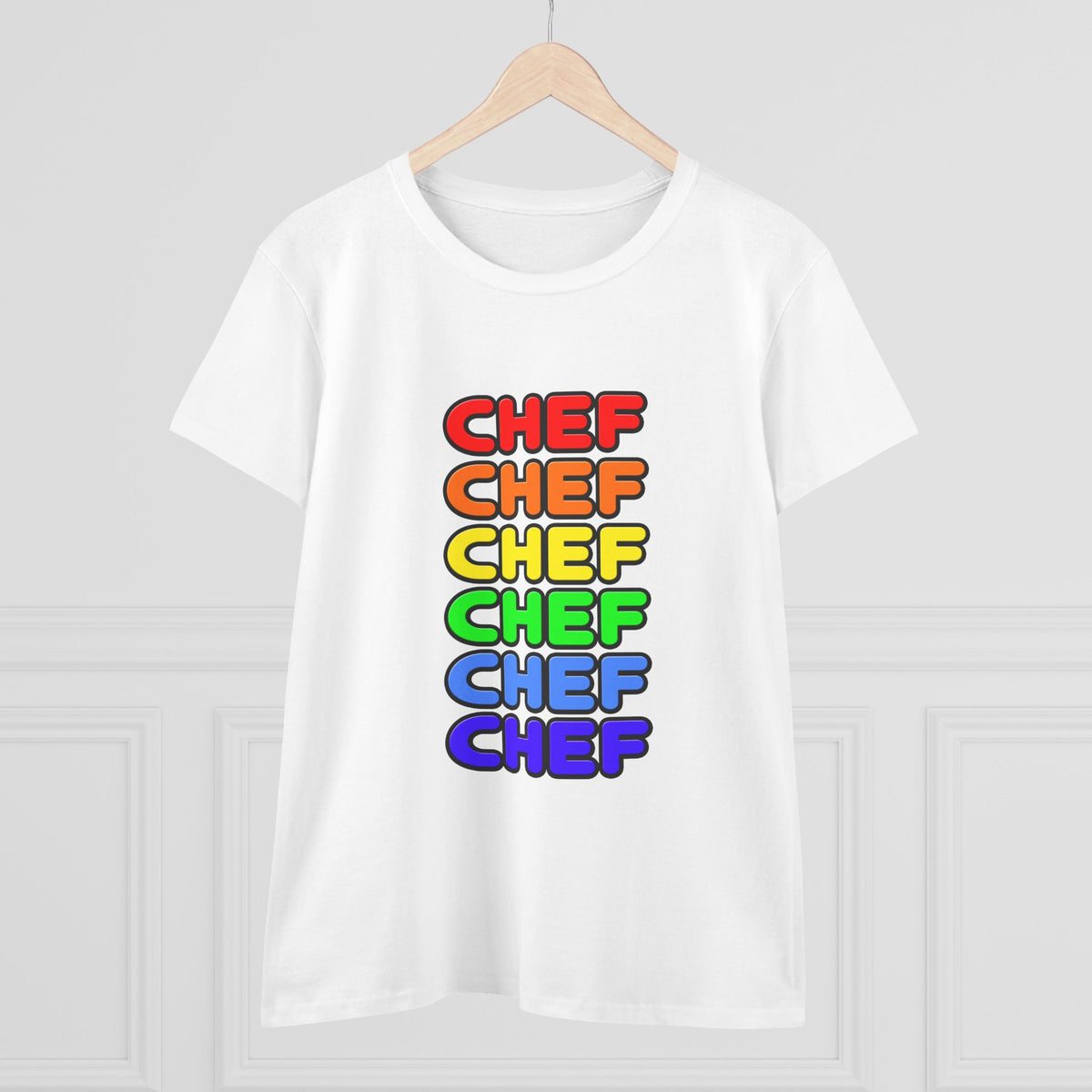 Rainbow Chef - Women's Midweight Cotton Tee