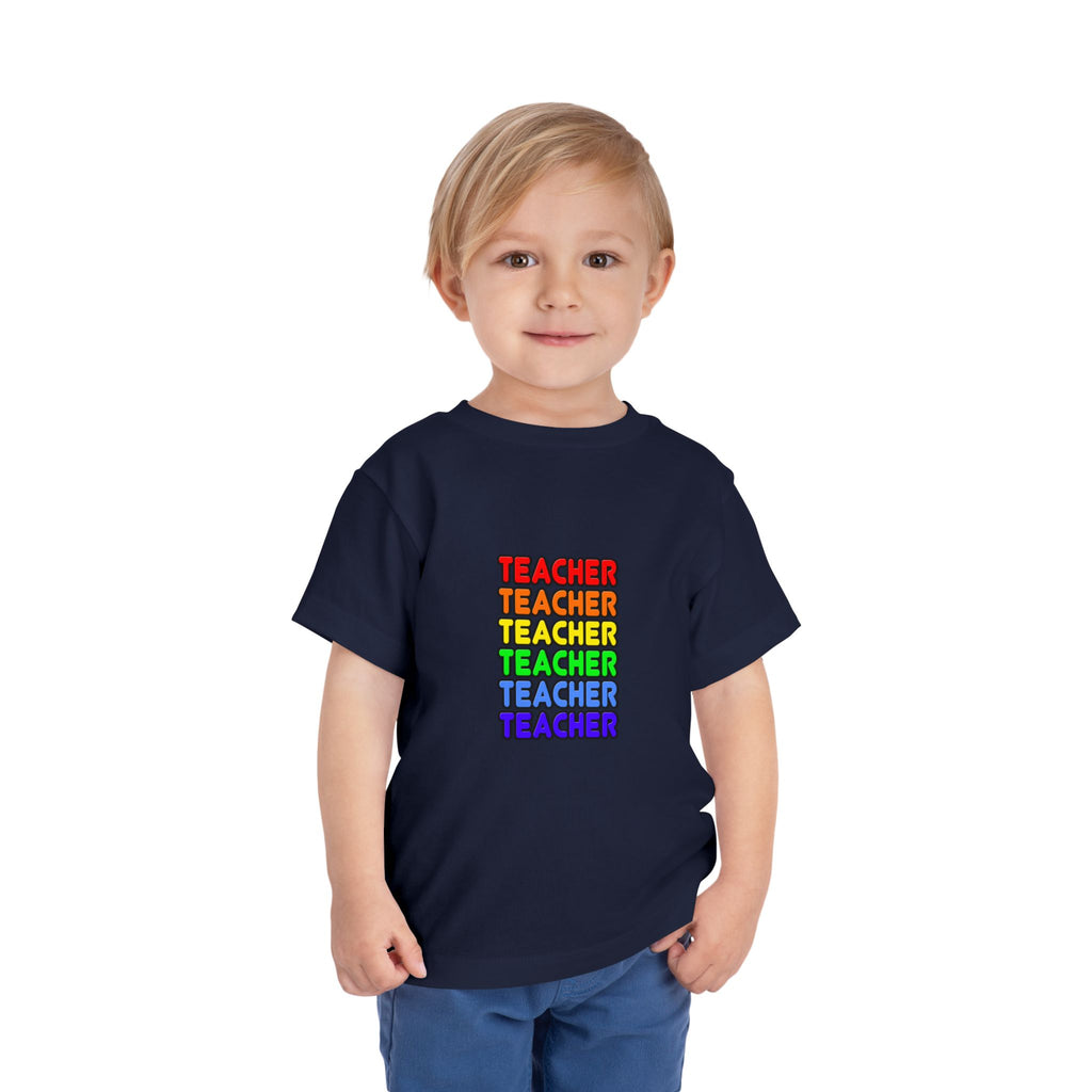 Rainbow Teacher - Toddler Short Sleeve Tee