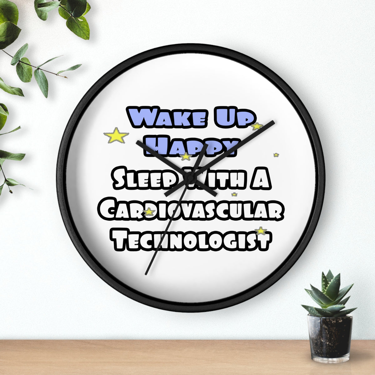 Wake Up Happy .. Sleep With Cardiovascular Tech - Wall Clock