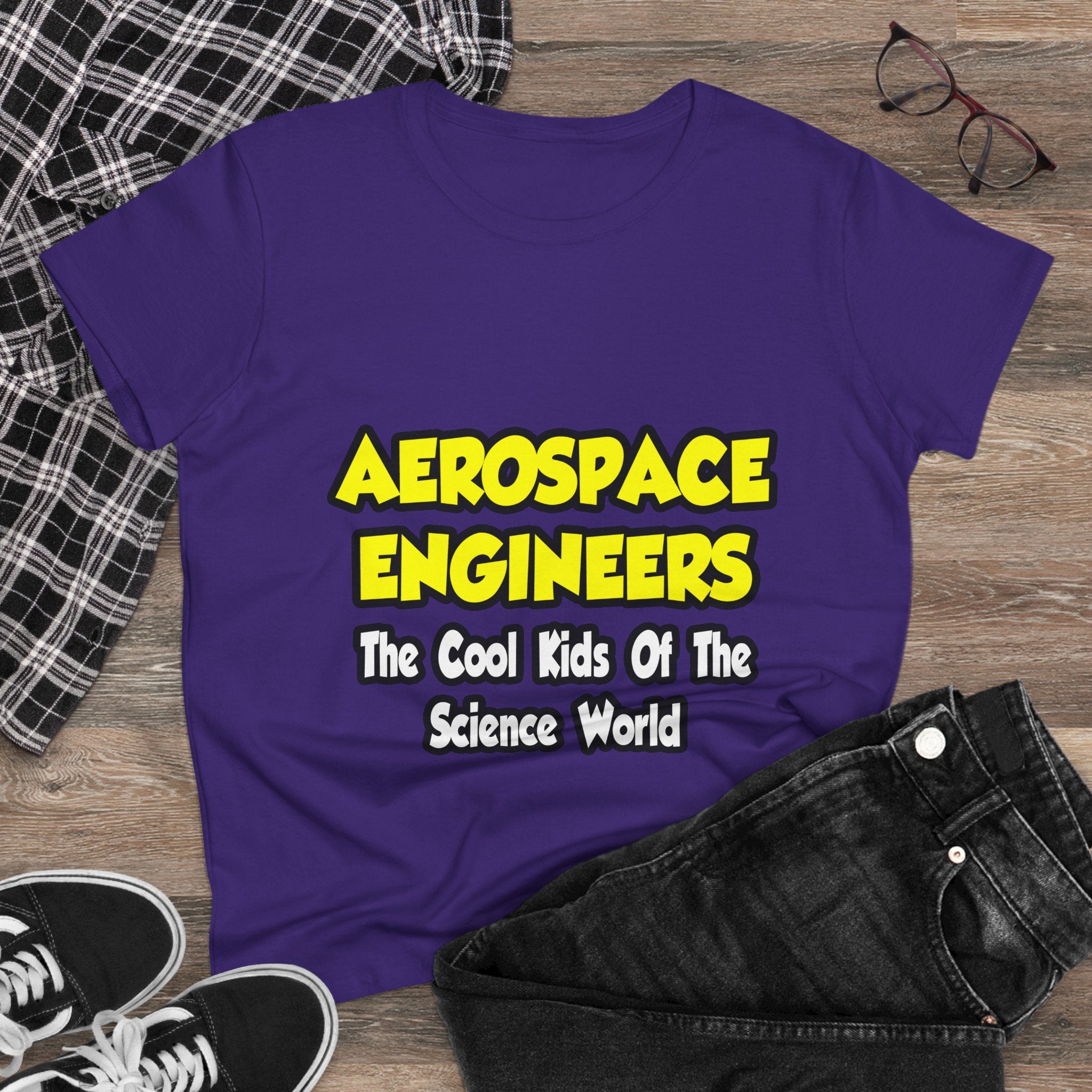 Aerospace Engineers...Cool Kids of Sci World - Women's Midweight Cotton Tee