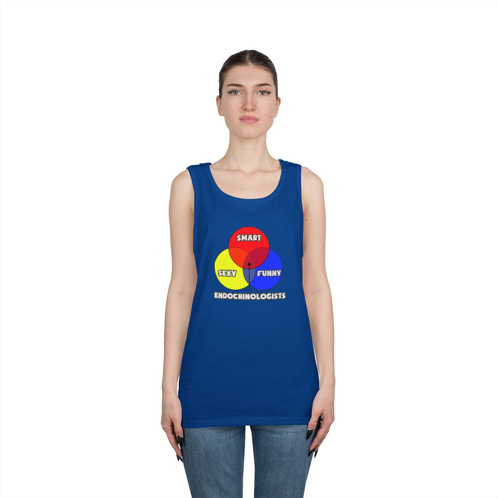 Venn Diagram .. Endocrinologists - Unisex Heavy Cotton Tank Top