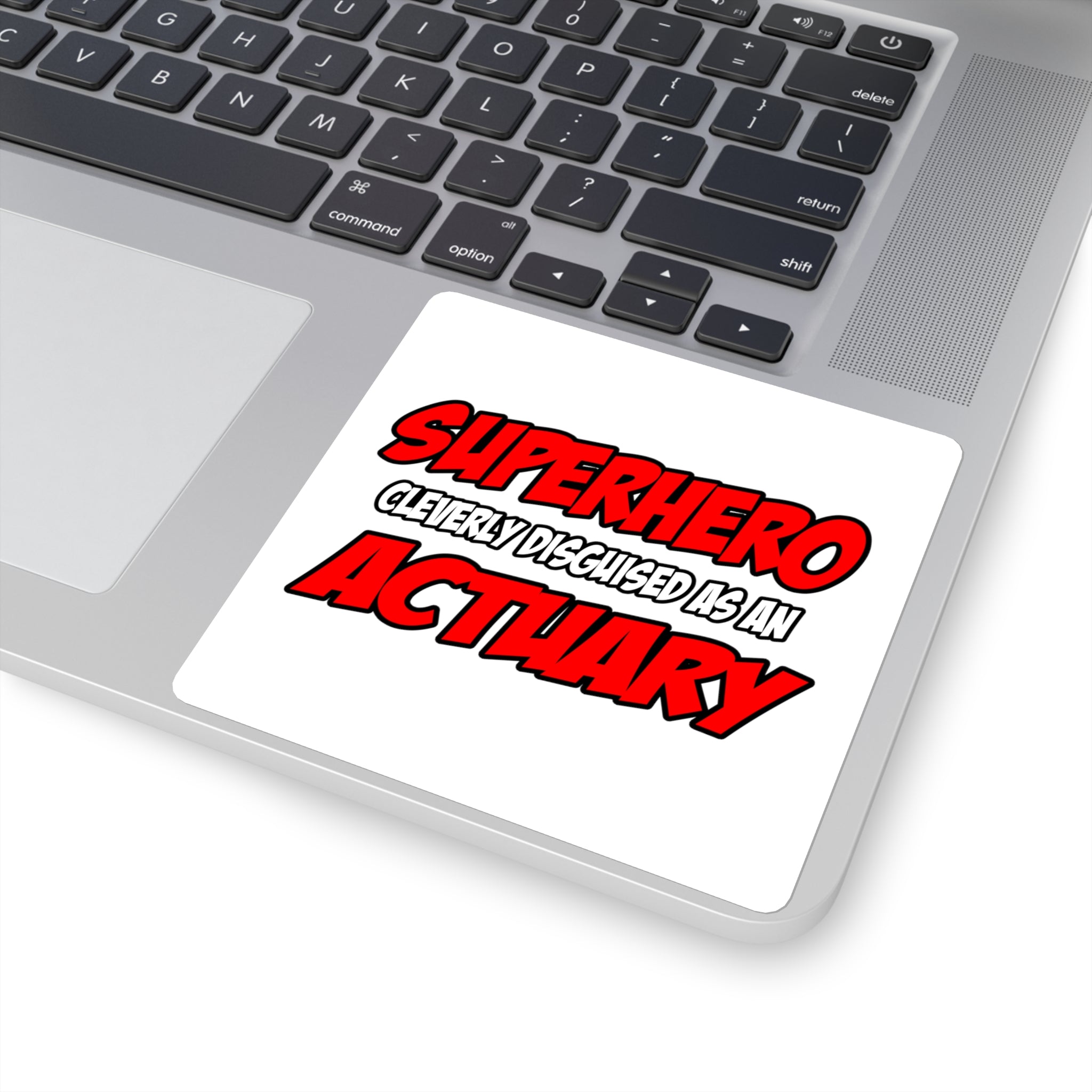 Superhero...Actuary - Square Stickers