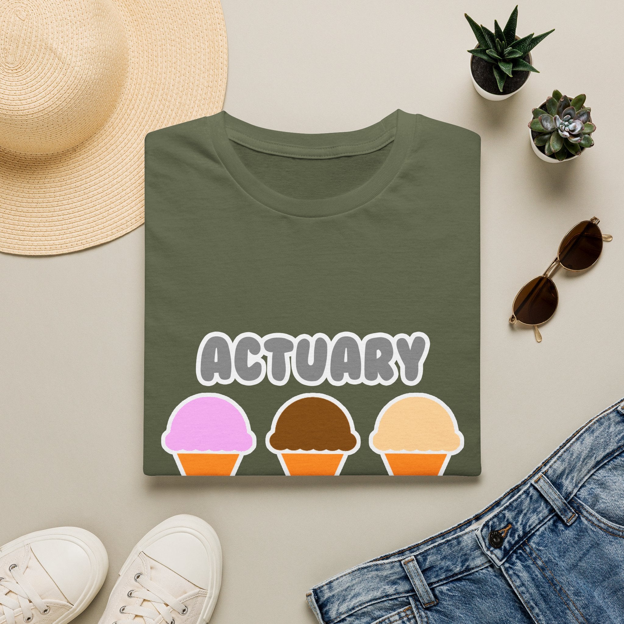 Actuary ... Will Work For Ice Cream - Unisex Softstyle T-Shirt