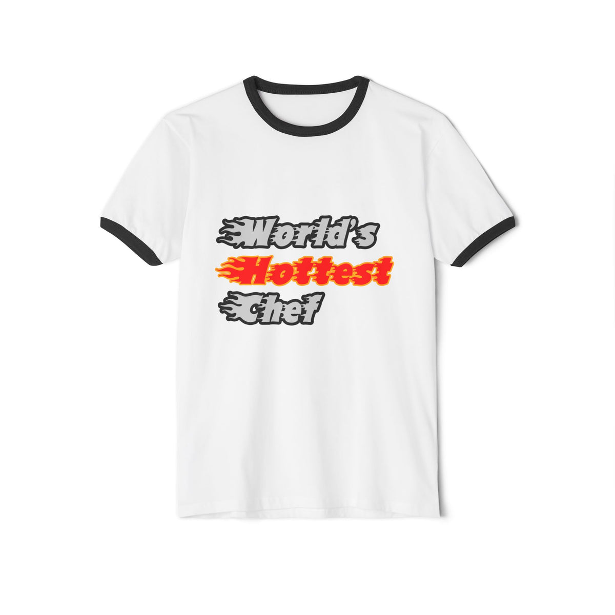 World's Hottest Chef - Unisex Cotton Ringer T-Shirt