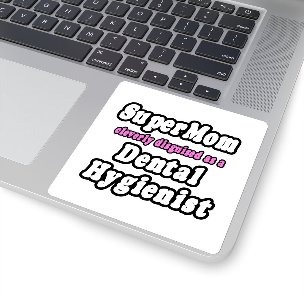 SuperMom...Dental Hygienist - Square Stickers