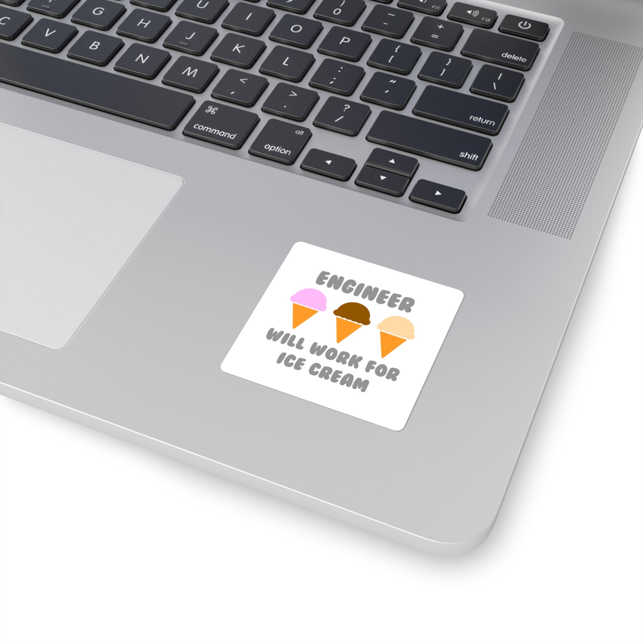 Engineer ... Will Work For Ice Cream - Square Stickers