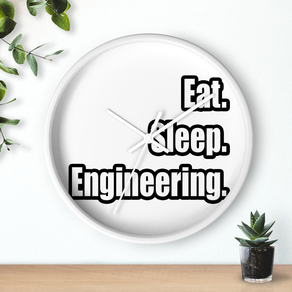 Eat. Sleep. Engineering - Wall Clock