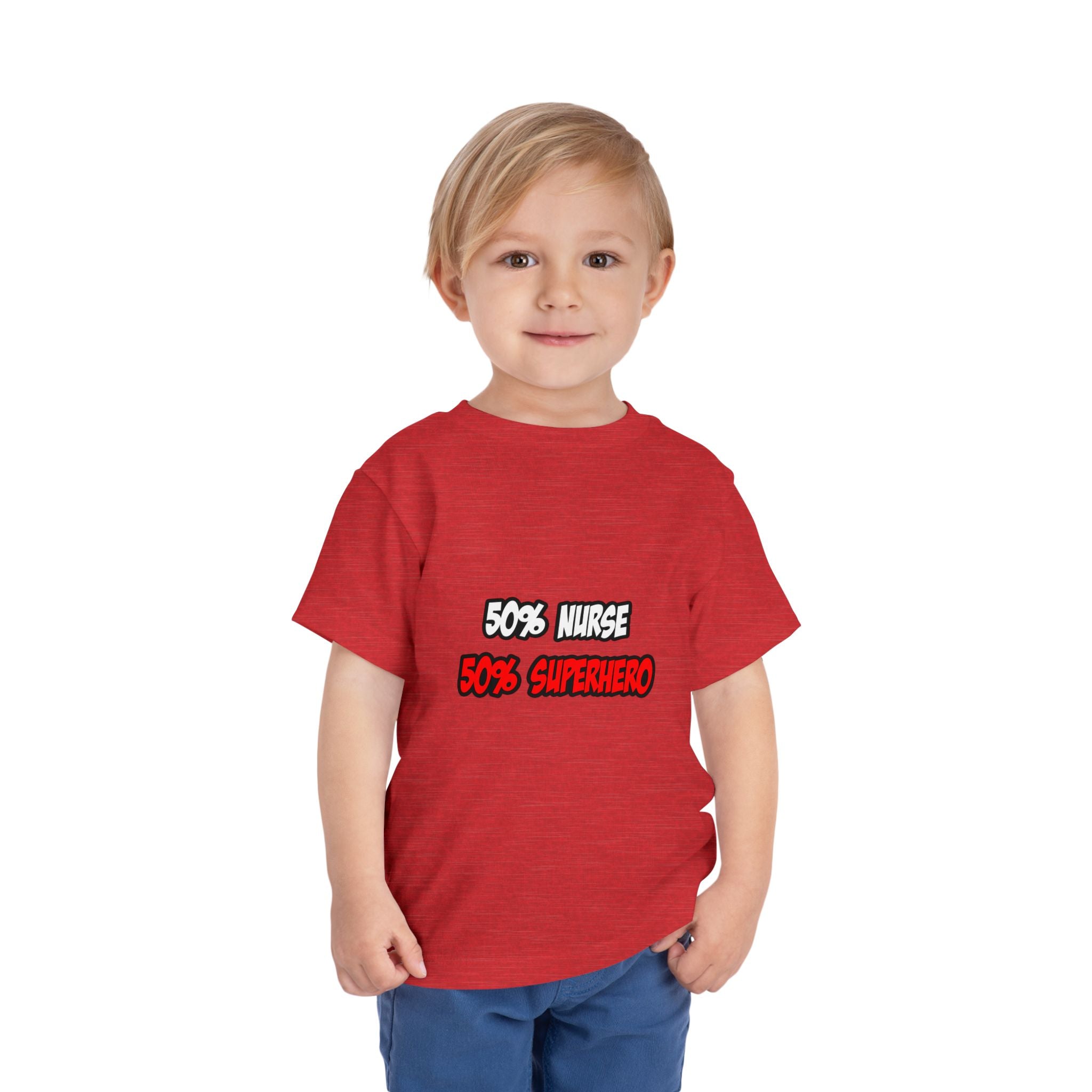 Half Nurse...Half Superhero - Toddler Short Sleeve Tee
