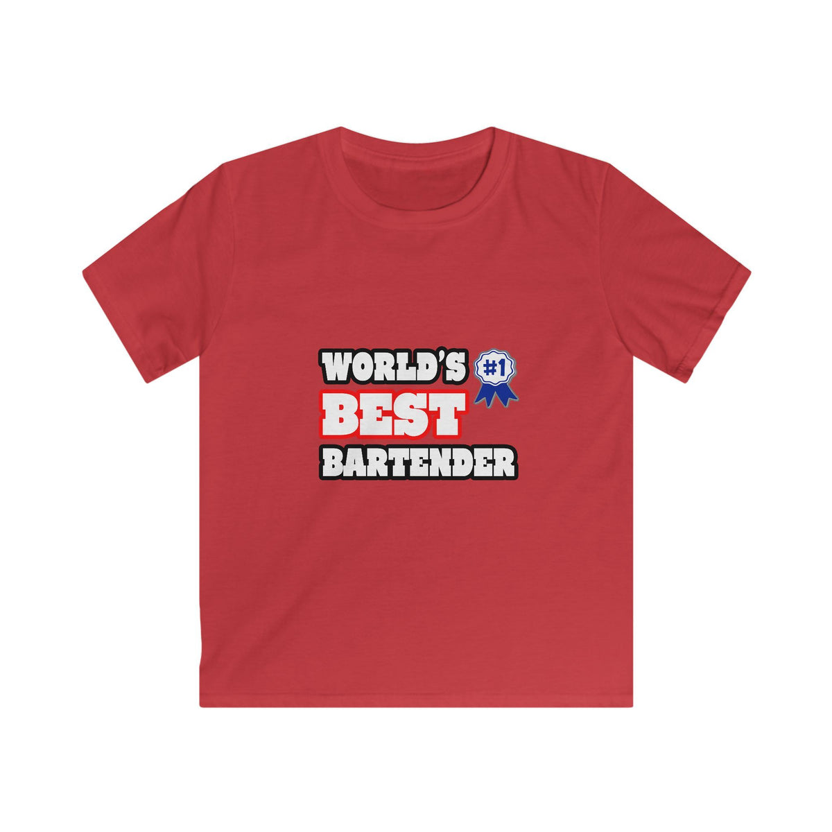 World's Best Bartender - Kids Softstyle Tee