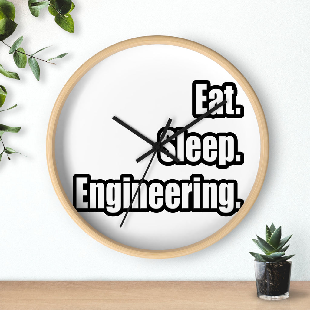 Eat. Sleep. Engineering - Wall Clock