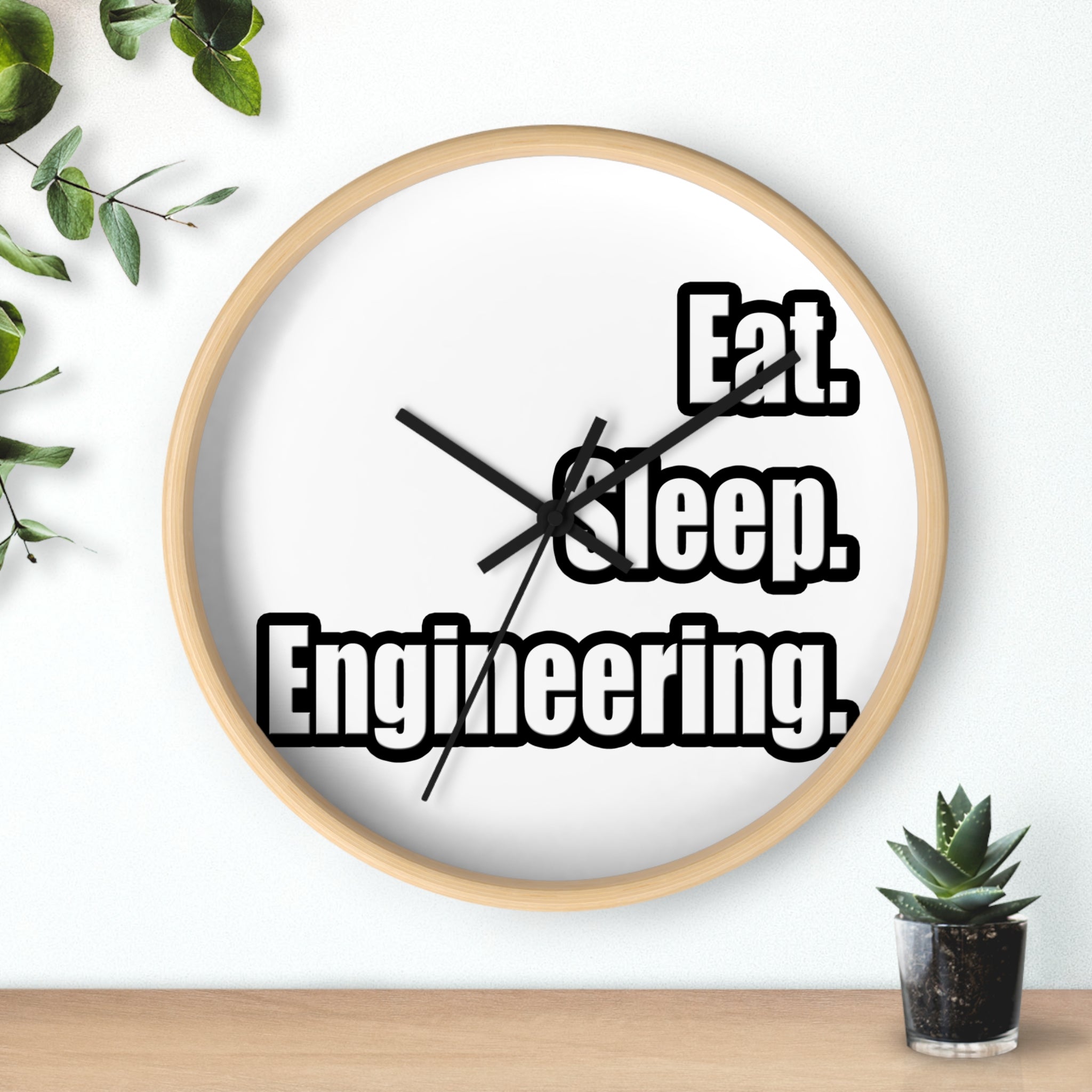 Eat. Sleep. Engineering - Wall Clock