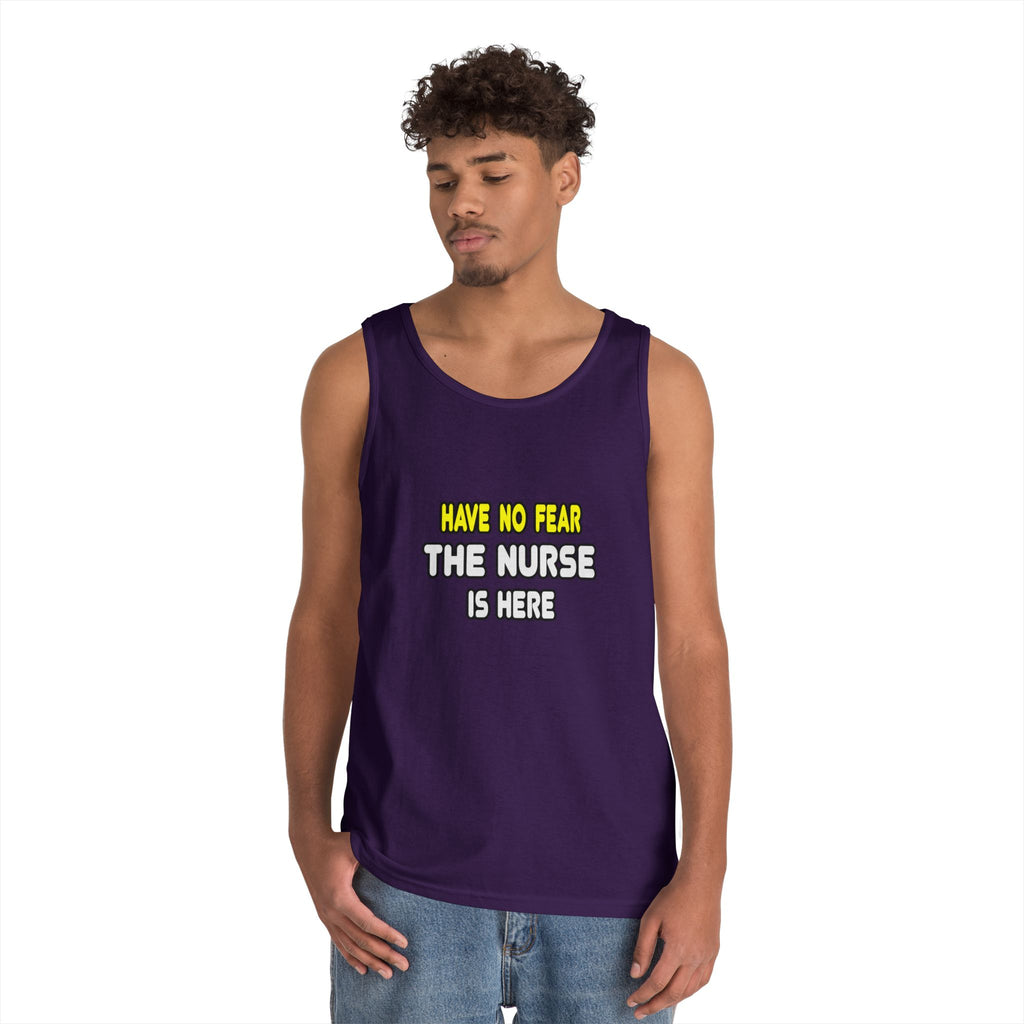 Have No Fear, The Nurse Is Here - Unisex Heavy Cotton Tank Top