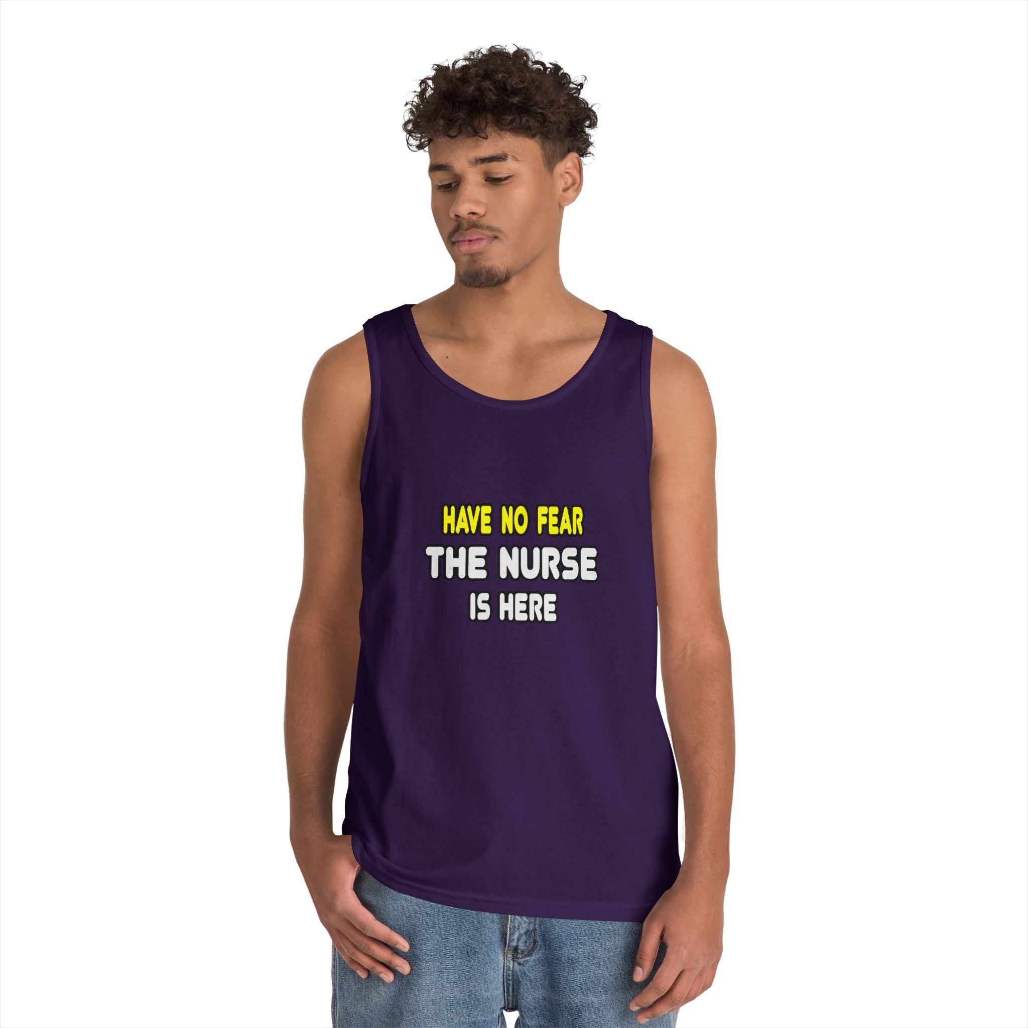 Have No Fear, The Nurse Is Here - Unisex Heavy Cotton Tank Top