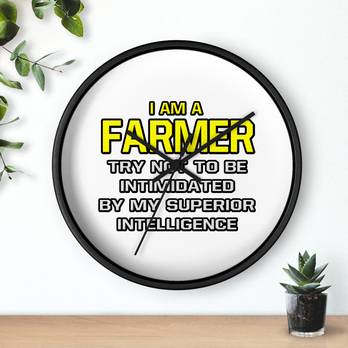 Farmer...Superior Intelligence - Wall Clock