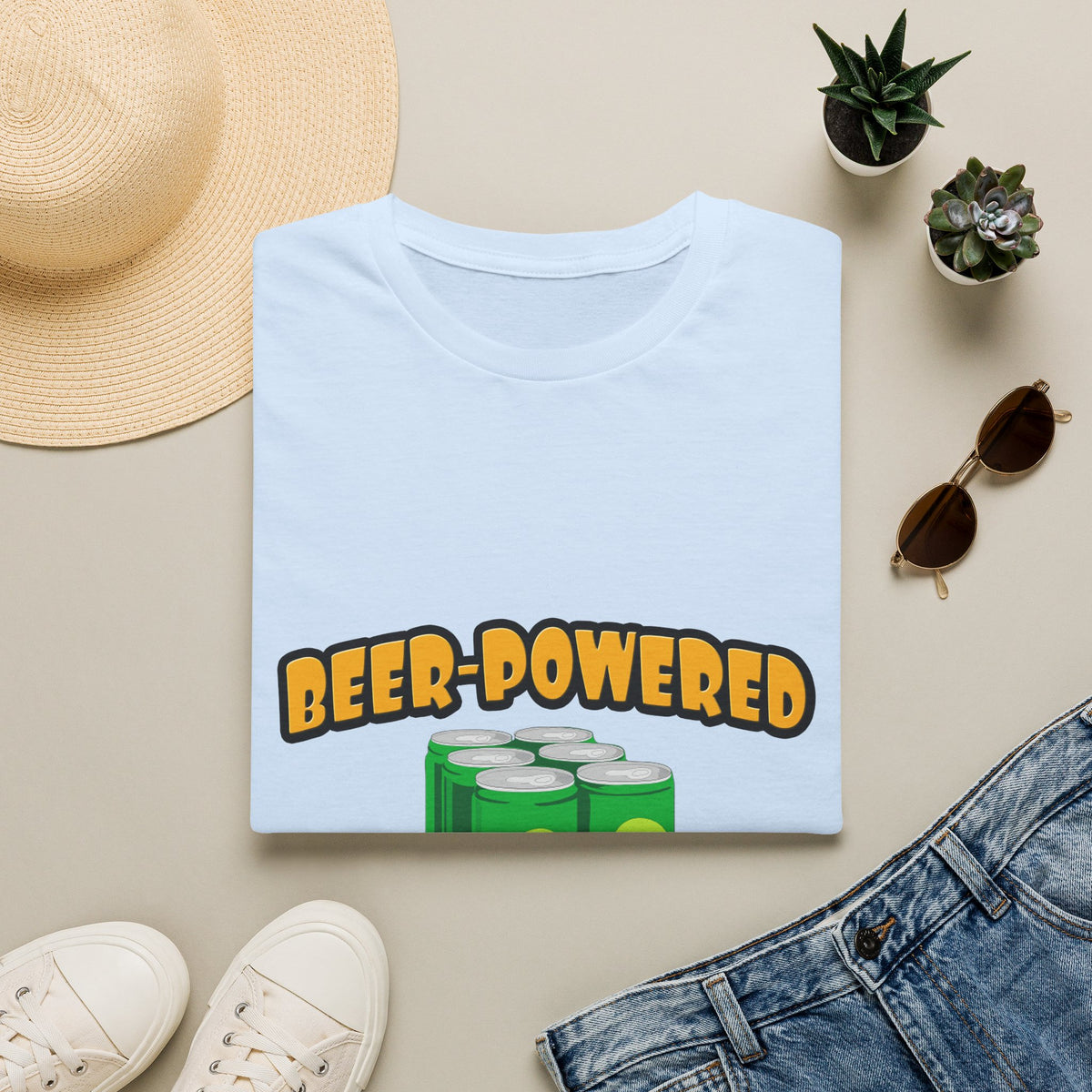 Beer Powered Teacher - Unisex Softstyle T-Shirt