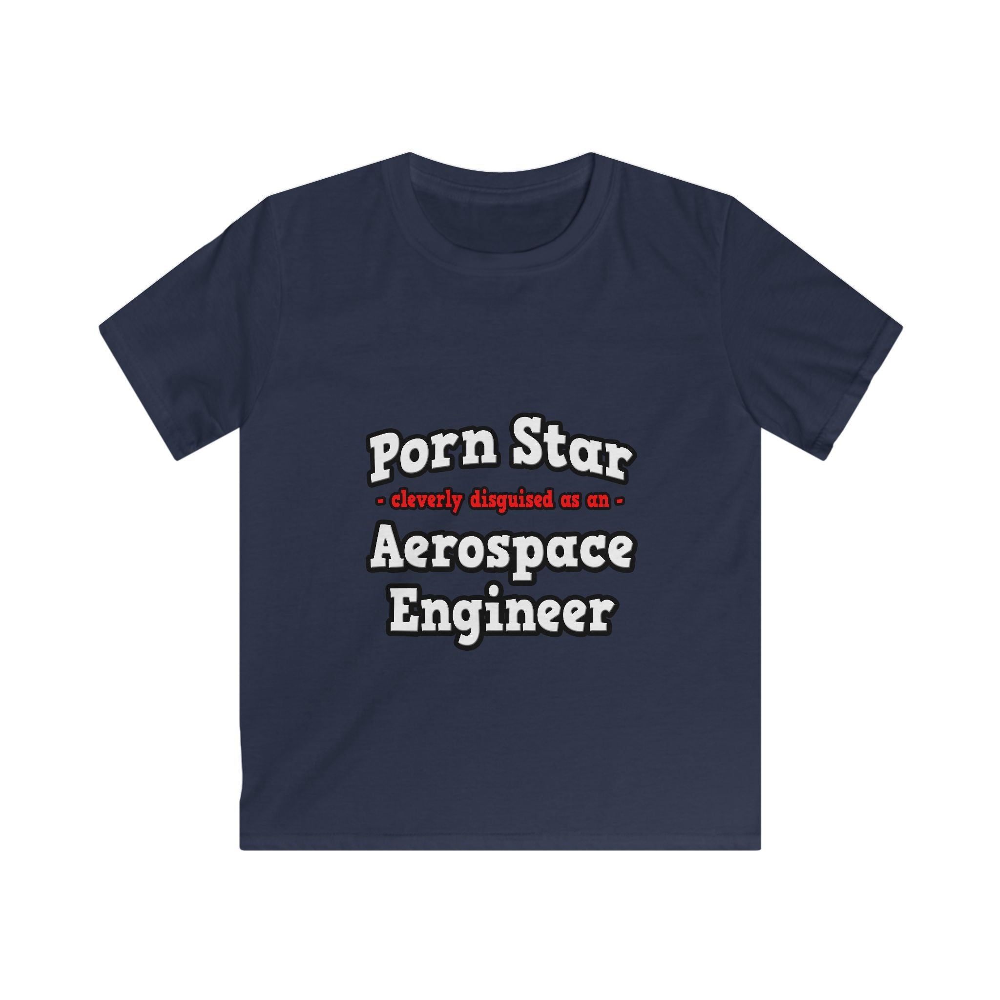 Porn Star...Aerospace Engineer - Kids Softstyle Tee