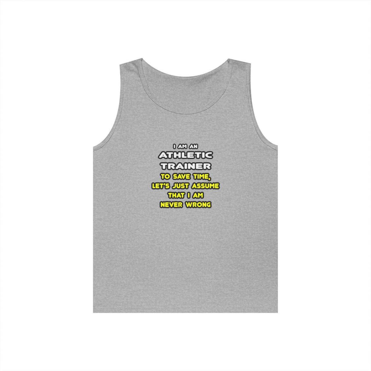 Funny Athletic Trainer T Shirts - Unisex Heavy Cotton Tank Top