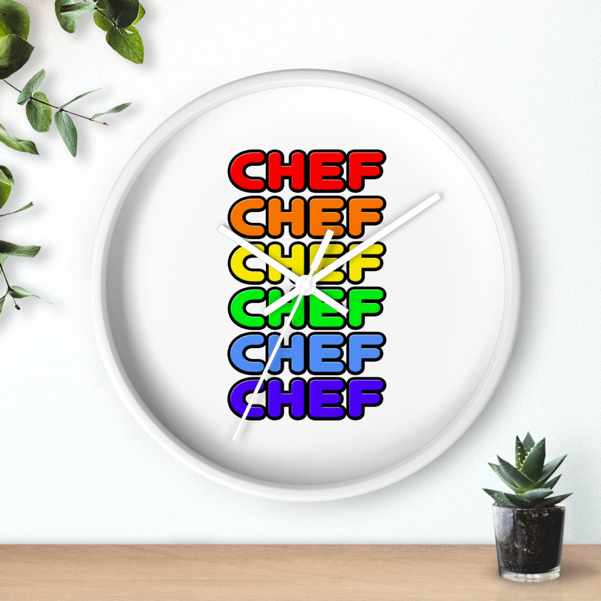 Rainbow Chef - Wall Clock
